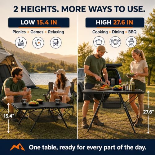 Overmont Folding Aluminum 4ft Camping Table - Image 4