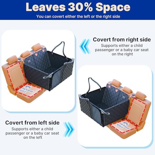 Convertible Back Seat Extender for Dogs, Foldable 400lbs Hard Bottom Dog Car - Image 6