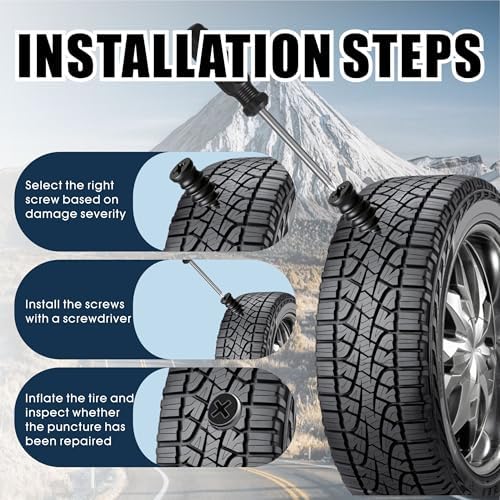 50 PCS Tire Repair Rubber Nails, Spiral Vacuum Tire Plug Kit - Image 4