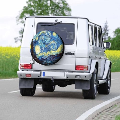 Abstract Starry Sky Spare Tire Cover - Image 5