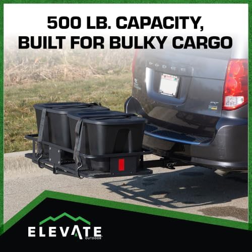 Apex CCB-F6020-DLX 60” Long Steel Basket Folding Hitch Cargo Carrier - Image 3
