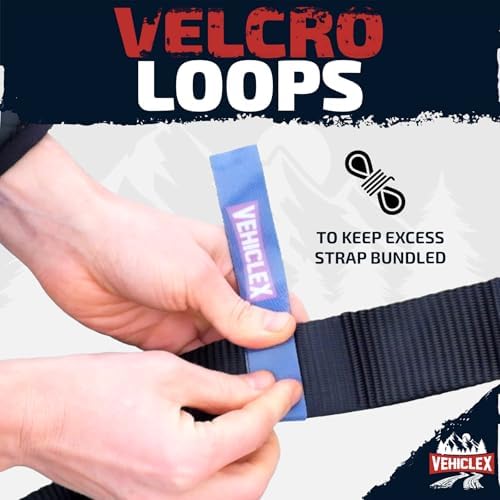Vehiclex 2" x 12' Lasso Wheel Tie Down Straps, 000 lbs Break Strength - Image 6