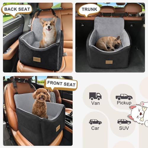 JOEJOY Dog Car Seats for Small Medium Dogs Under 35lbs, Dog Booster Seat - Image 6