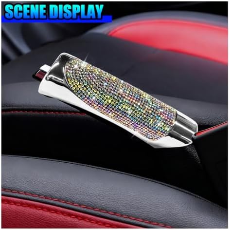 Bling Car Handbrake Cover, ABS Rhinestone Automotive Brake Levers Anti-Scratch - Image 4