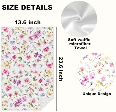 Vintage Flower Trump Decor Kitchen Towels Gifts - Image 2