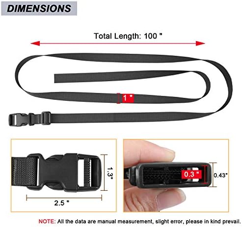 MAGARROW 24" 40" 60" 100" Strap Buckle Packing Straps Adjustable 1-Inch Belt - Image 2