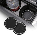 ACODABLEM 2 Pack Bling Car Cup Holder Insert Coasters, 2.75 Inch Soft Crystal by ACODABLEM