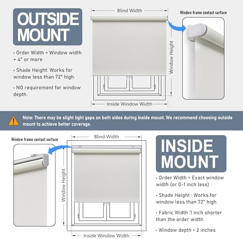 AOSKY Blackout Cordless Roller Shades - Image 6