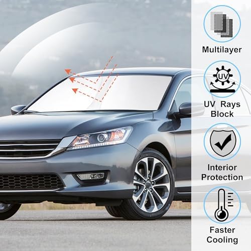 Windshield Sun Shade for 2013-2017 Honda Accord Accessories - Image 2