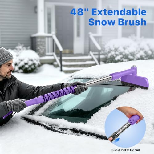 48 in Extendable Snow Brush and Ice Scraper - Image 2