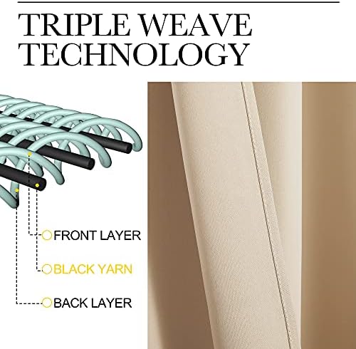 NICETOWN Room Darkening Draperies Window Curtain Panels, Thermal Insulated - Image 4