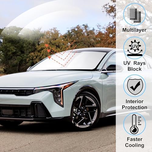 Windshield Sun Shade for 2025 2026 Kia K4 Accessories - Image 2