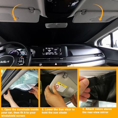 Foldable Front Windshield Sunshade fit - Image 5