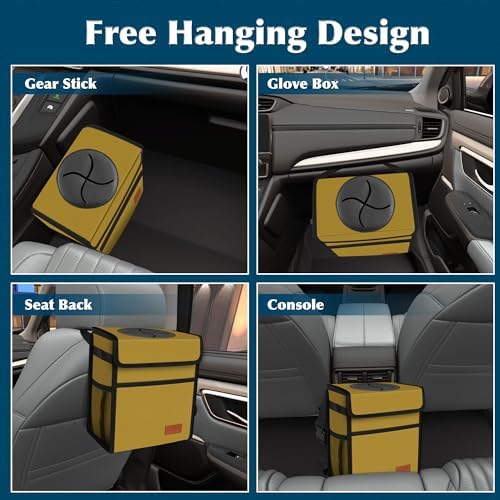 Femuar Car Trash Can with Lid - Image 6