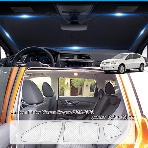 KMF 8pcs Thicken Sun Shades for Nissan Rogue 2014-2020 Accessories, Full Car - Image 4