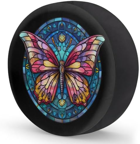Spare Tire Cover for RV Trailer, Butterfly Black Tire Covers Universal Fit for - Image 2