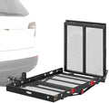 VEVOR Hitch Mount Wheelchair Carrier Height Adjustable, 500LBS Steel Mobility by VEVOR