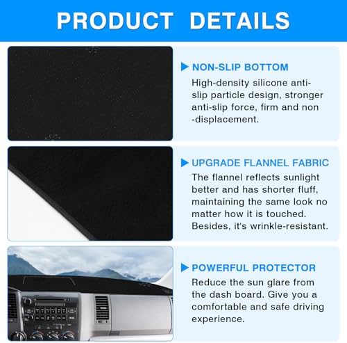 Autorder Dashboard Cover Mat for Toyota Tundra 2007-2013 / Toyota Sequoia - Image 6