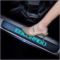 4Pcs Car Door Sill Protector for Chevy Colorado, Carbon Fiber Anti-Scratch by Unknown