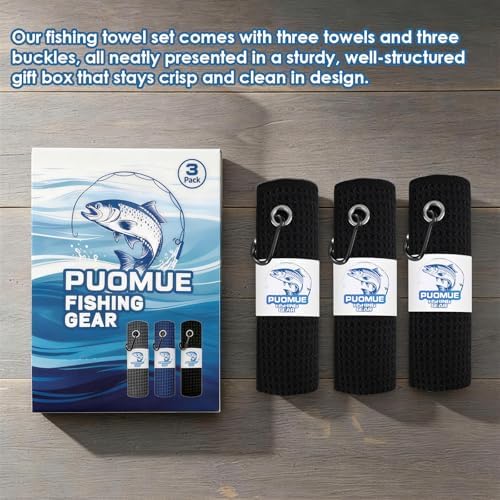 Puomue 3 Pack Microfiber Fishing Towels - Image 3