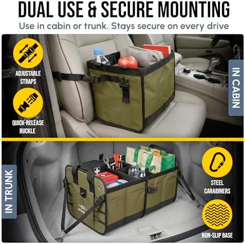Large Car Trunk Organizer, Modular & Collapsible - Image 5