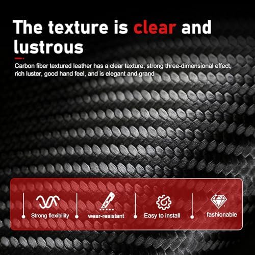 9 PCS Car Door Sill Protector, Carbon Fiber Rear Bumper Guard Strip, Leather - Image 6
