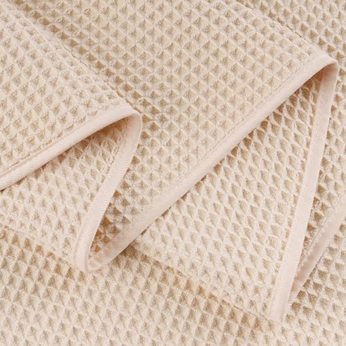 POLYTE 430 GSM Poly Blend Microfiber Waffle Bath Sheet XL Set, 35x70 in - Image 6