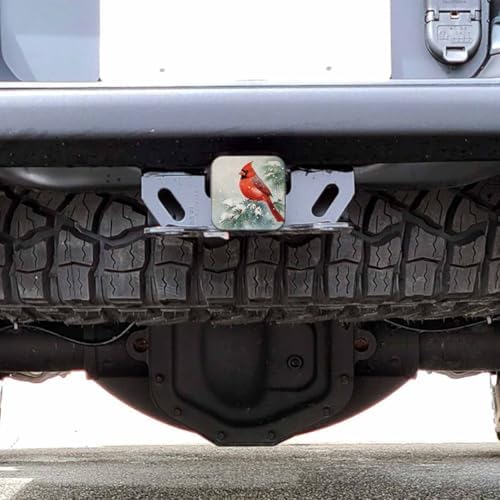 Rubber Hitch Tube Cover Cardinal Bird Winter Cardinal Bird Red Standard 2" - Image 6