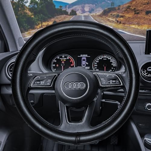 Haokay Heavy Duty Pure Cowhide Steering Wheel Cover, Genuine Leather Steering - Image 2