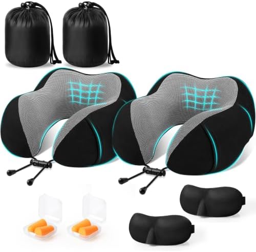 CloudBliss Memory Foam Travel Neck Pillow by CloudBliss