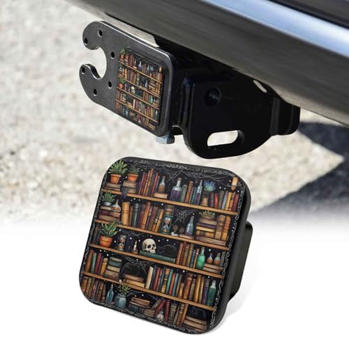 Magical Cat Library Bookshelf Tow Hitch Covers Heavy Duty Rubber Trailer Hitch by Unknown