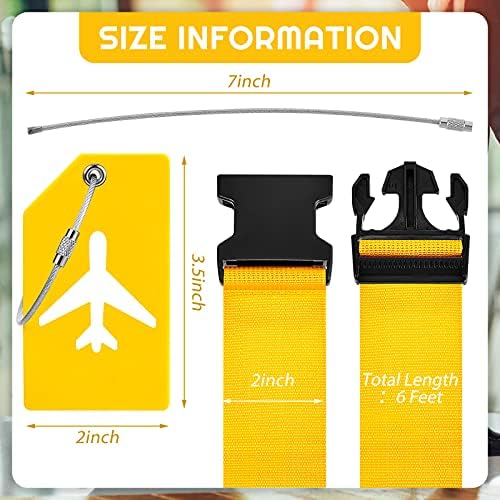 Weewooday 8 Pcs Luggage Straps Suitcase Tags Set - Image 2