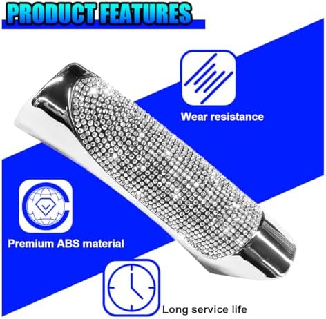 Bling Car Handbrake Cover, ABS Rhinestone Automotive Brake Levers Anti-Scratch - Image 5