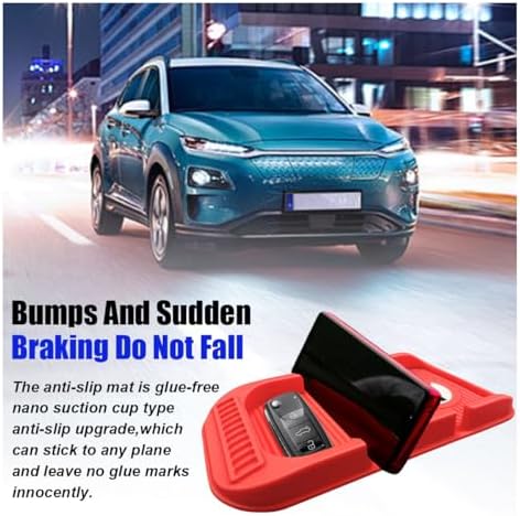 Car Dashboard Anti-Slip Mat Cell Phone Holder, Double-Groove Sticky Gripping - Image 6