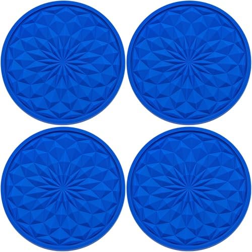 4 Pack Silicone Car Cup Holder Coaster – 2.75 Inch Non-Slip Drink Mat, by MEAJOO