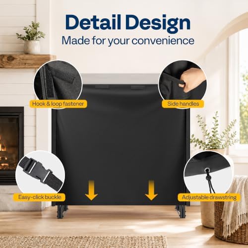 VIVOHOME 4ft Waterproof Outdoor Firewood Log Rack Cover - Image 4