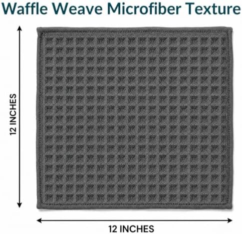 Solyra Barista Towels, Coffee Towel, 6 Pack, 12x12 in Microfiber, Dark Gray - Image 4