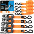 Ratchet Straps 4 Pack, 208LBS Break Strength by Unknown