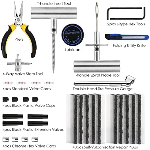 AUTOWN Flat Tire Repair Kit 68pcs, Heavy Duty Tire Plug Kit to Fix Puncture - Image 2