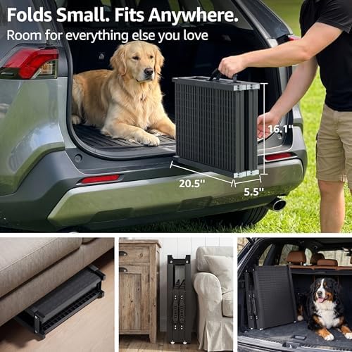 Folding Dog Ramp for Car 67" Long x 16" Wide Portable for Large Dogs - Image 3