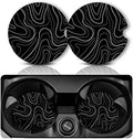 Yonlevres Car Coasters for Cup Holders, 2 Pack, Topographic by Yonlevres