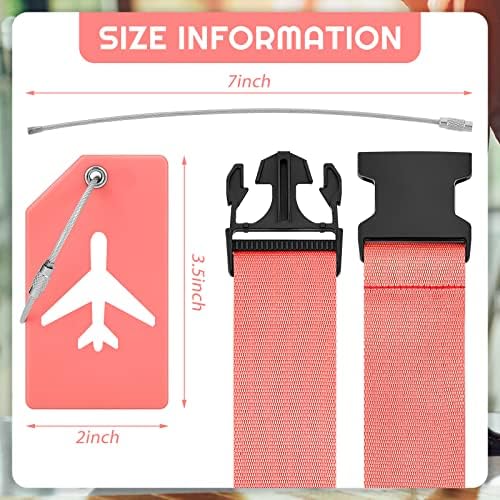 Weewooday 8 Pcs Luggage Straps Suitcase Tags Set - Image 2