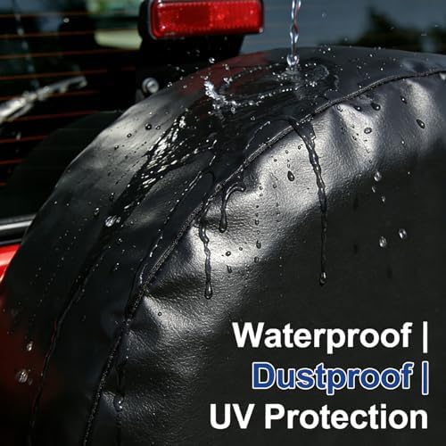 Black Spare Tire Cover 2XL for Overall Wheel Diameter 32-34 Inch - Image 2