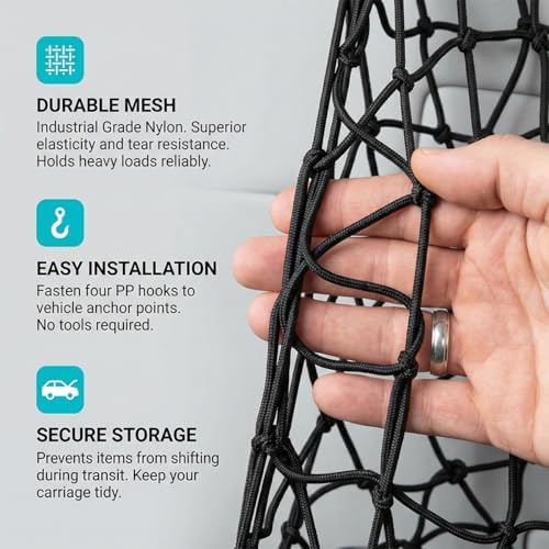27.56 x 19.69 Inch Elastic Trunk Cargo Net - Image 3