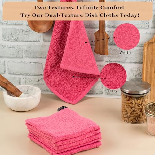 Kitchen Cleaning Dish Wash Cloths Waffle Terry Design Kitchen - Image 3