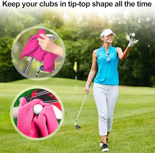 3 Pack 16" X 16" Golf Towels for Golf Bags, 3 DarkRed - Image 3
