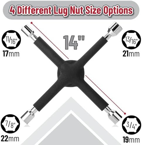 Bates 14 Inch 4 Way Lug Wrench - Image 2