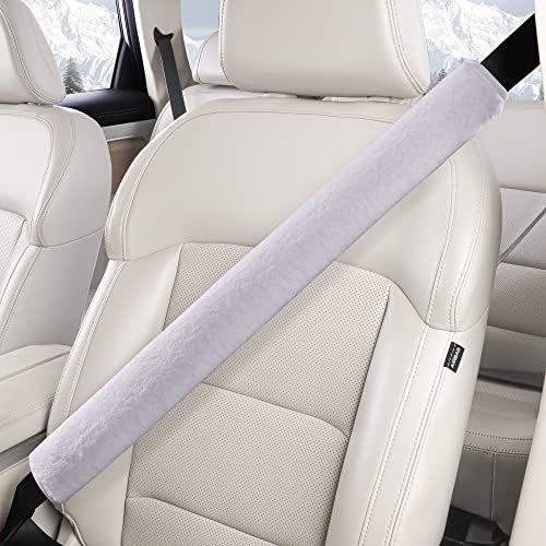 LACDL Extra Long Seatbelt Cover Super Soft Furry by LeadingAComfortableDrivingLife
