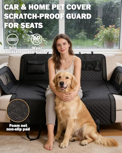 Dog Seat Cover for Back Seat- Heavy Duty Soft Bottom Car Hammock for Dog - Image 4