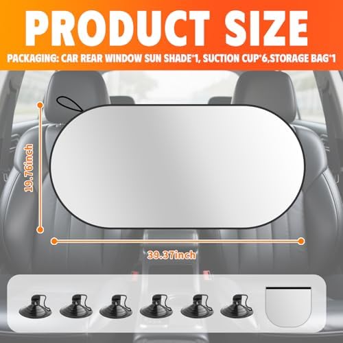 39.37"x19.76" Car Rear Window Sun Shade - Image 2